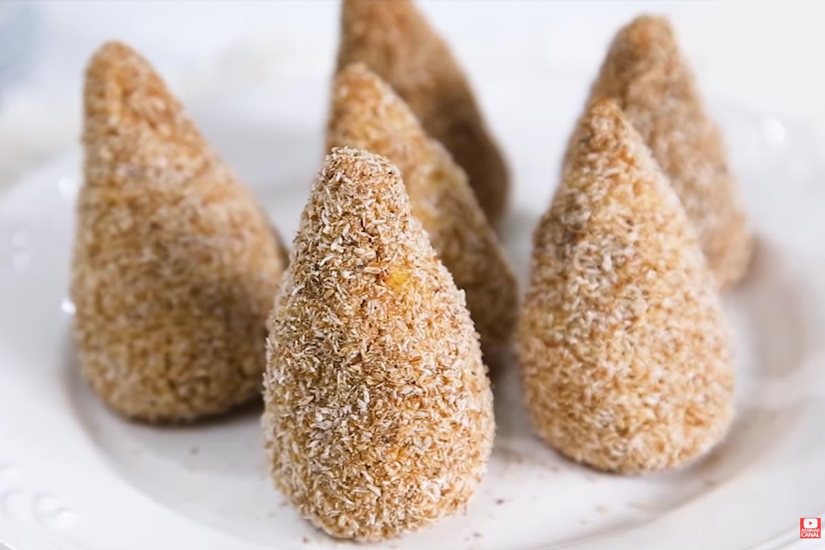 Coxinha de Aveia Sem Fritura - Coxinha Saudável