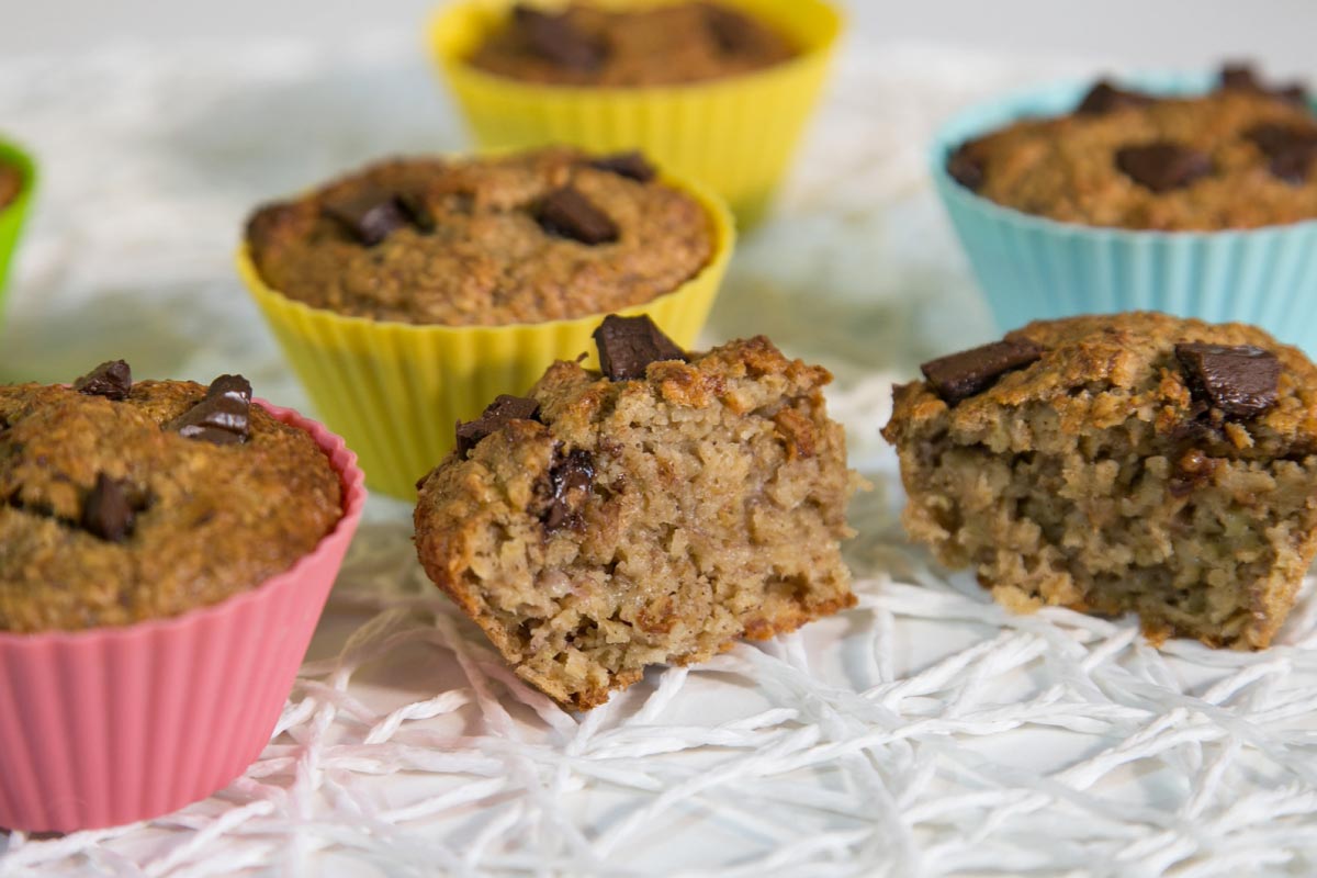 Bolinho Fit de Banana e Aveia