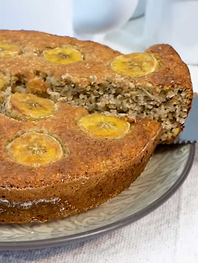 Bolo de Banana Zero Açúcar: Sem Lactose e Sem Gordura!