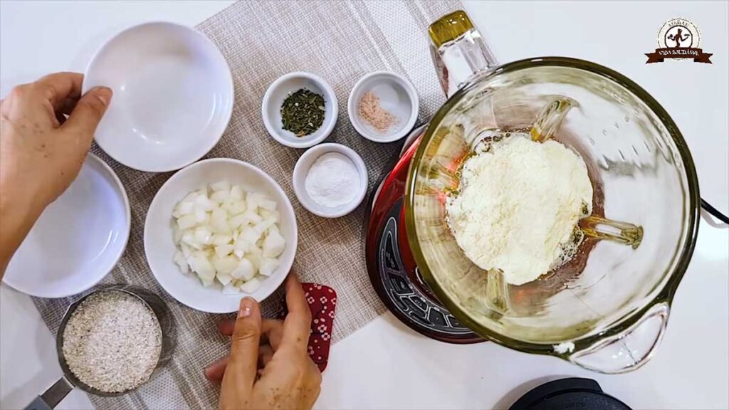 Pão de Cebola no Liquidificador