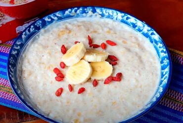 mingau de aveia com banana