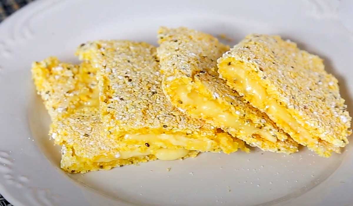 lanche fácil com flocão de milho e tapioca
