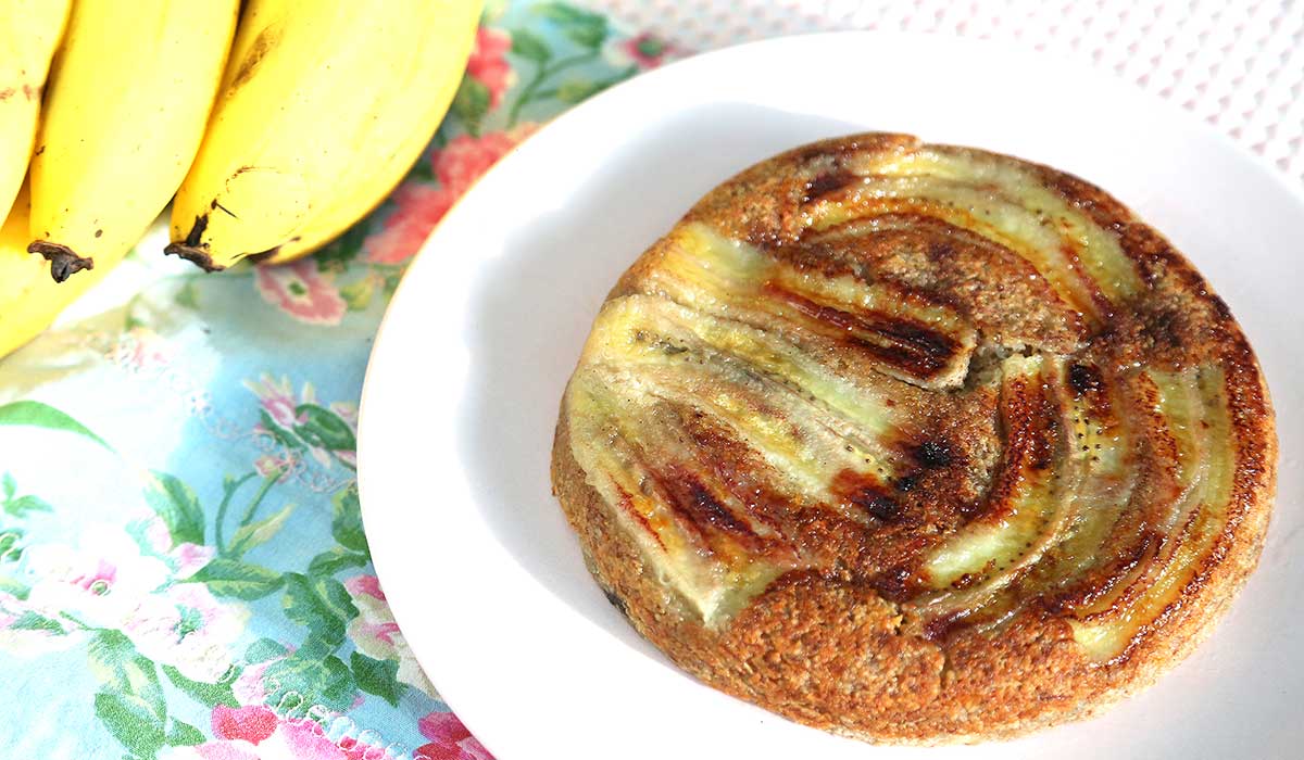 bolo de banana na frigideira