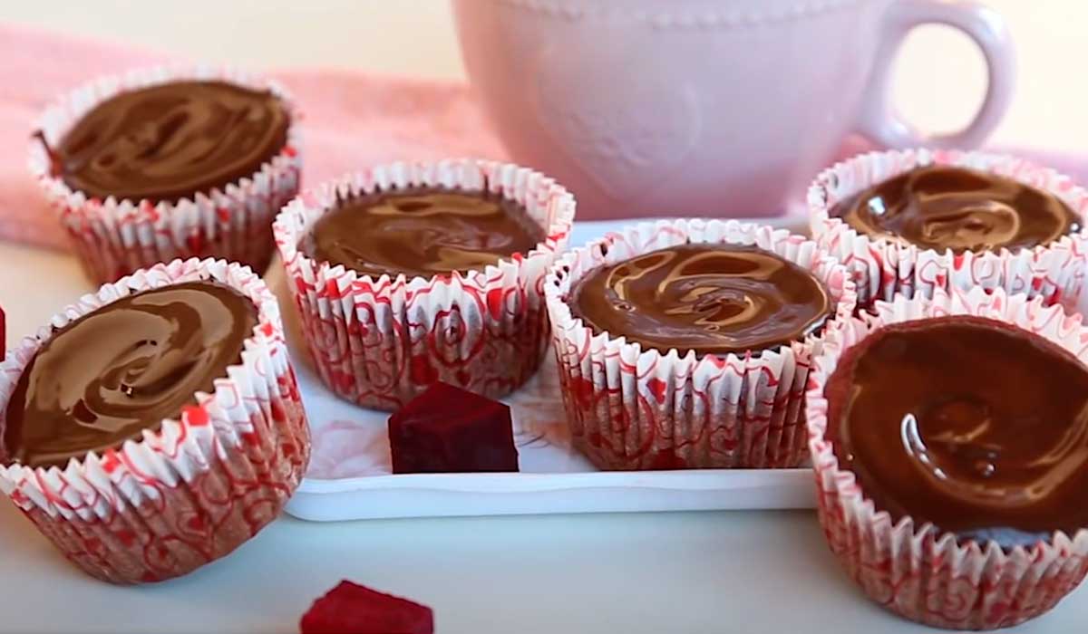 cupcake de beterraba