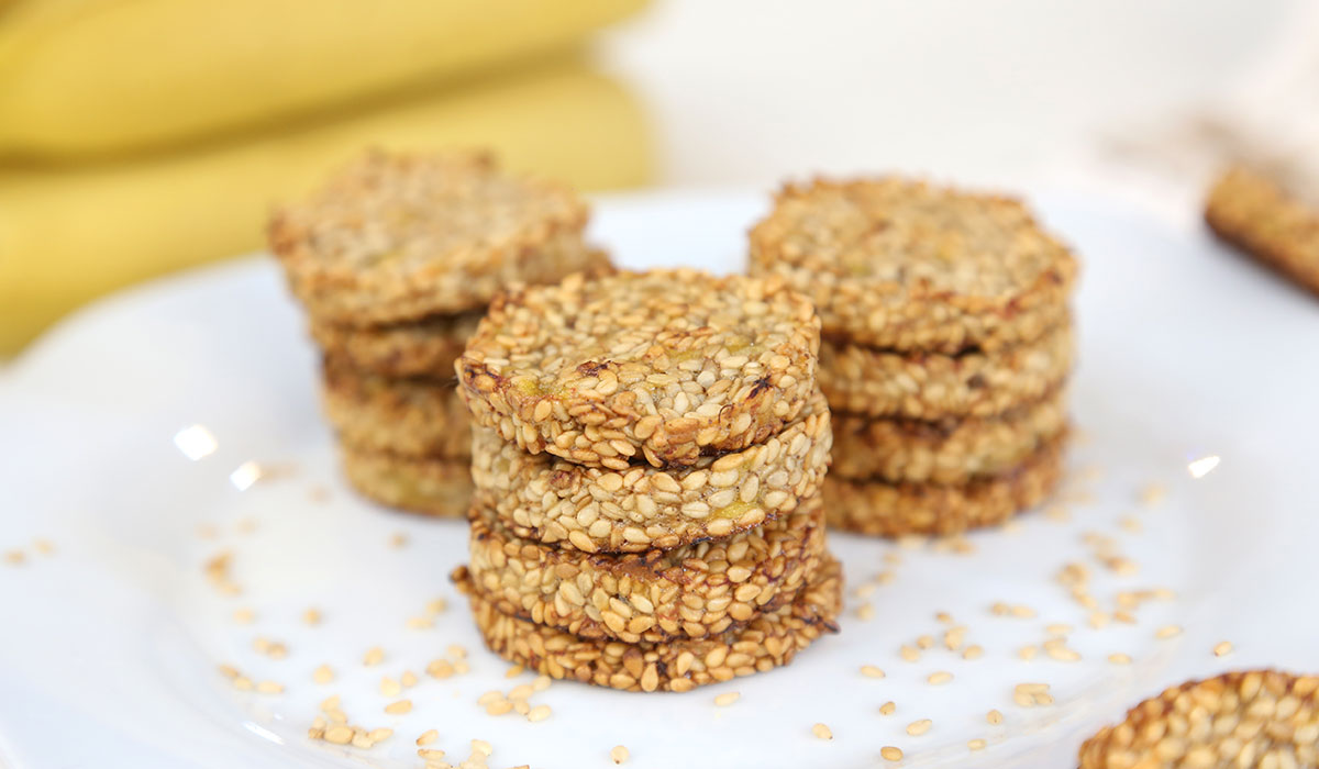 biscoito saudável de banana